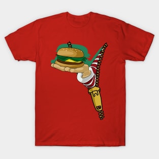 Zip Check: Elf's Christmas Burger Delight T-Shirt